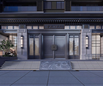 New Chinese Style Facade Element-ID:967756039