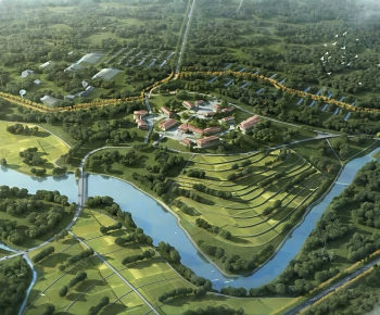 Modern Architectural Bird's-eye View Planning-ID:325787072