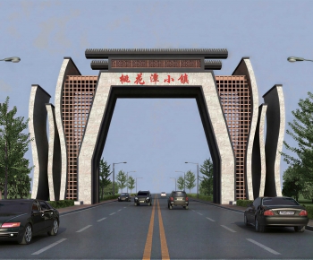 New Chinese Style Facade Element-ID:156940949