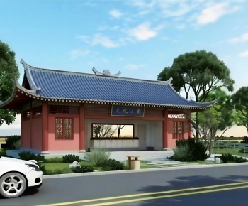 New Chinese Style Facade Element-ID:206614021
