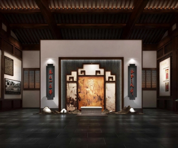 New Chinese Style Exhibition Hall-ID:606364971