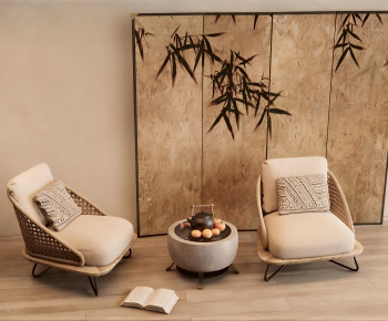 Wabi-sabi Style Lounge Chair-ID:821521044