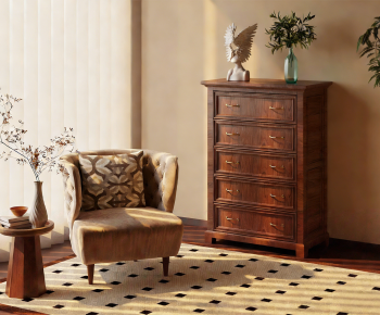 American Style Single Sofa-ID:459858898
