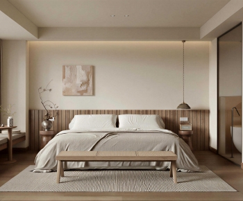 Wabi-sabi Style Bedroom-ID:966967112