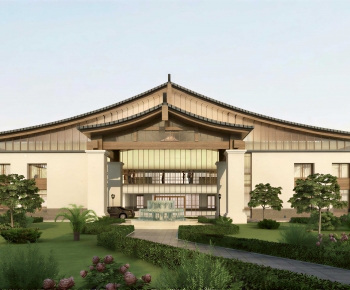 New Chinese Style Appearance Of Commercial Building-ID:584260948