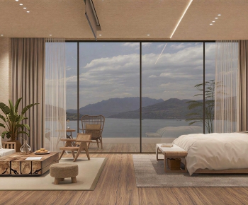 Wabi-sabi Style Bedroom-ID:371710063