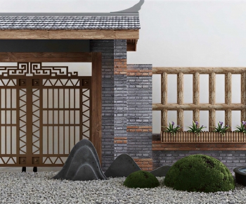 New Chinese Style Facade Element-ID:851368905