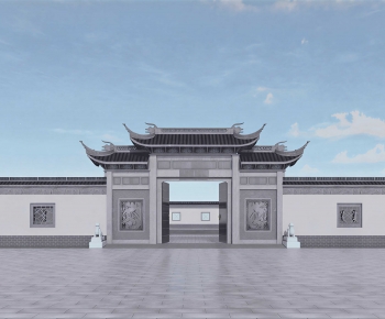 New Chinese Style Decorated Archway-ID:248155127