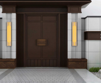 New Chinese Style Facade Element-ID:414947035