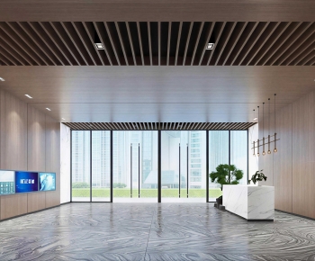 Modern Office Reception Desk-ID:377185112