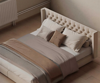 Modern Double Bed-ID:143546107