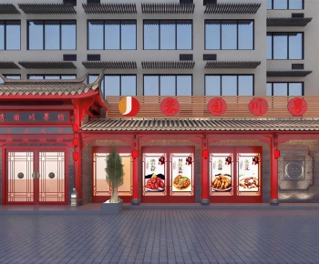 New Chinese Style Facade Element-ID:397691974