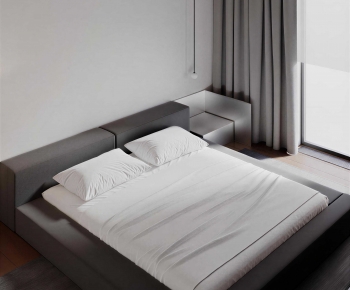 Modern Double Bed-ID:357943066