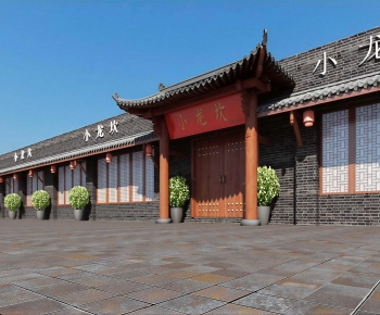 New Chinese Style Facade Element-ID:596112975