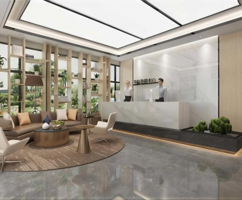 Modern Office Reception Desk-ID:917694096
