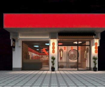 New Chinese Style Facade Element-ID:316832075