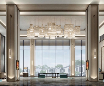 New Chinese Style Lobby Hall-ID:295387982