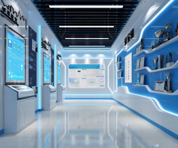 Modern Exhibition Hall-ID:574389936