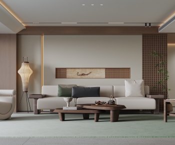 Wabi-sabi Style A Living Room-ID:436245929