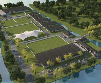 New Chinese Style Architectural Bird's-eye View Planning-ID:195221901