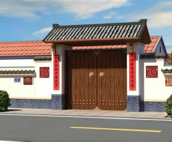 New Chinese Style Facade Element-ID:743491896