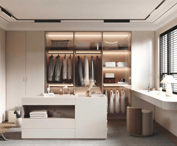 Modern Clothes Storage Area-ID:374964959