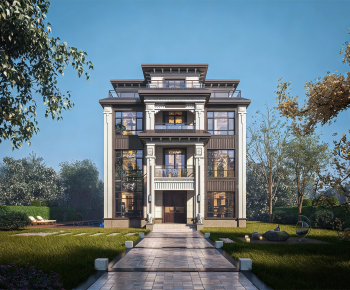 New Chinese Style Detached Villa-ID:749413974