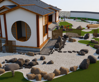 New Chinese Style Courtyard/landscape-ID:988322973