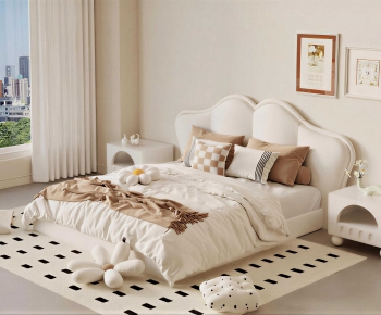 Modern Double Bed-ID:785965923