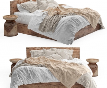 Nordic Style Double Bed-ID:633650062