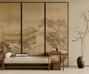 New Chinese Style Sofa Stool-ID:153323898