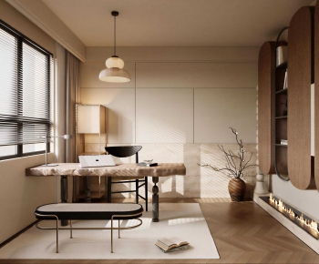 Wabi-sabi Style Study Space-ID:394324065