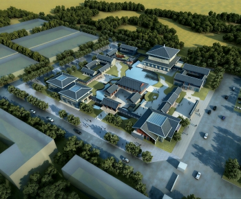 Chinese Style Architectural Bird's-eye View Planning-ID:849245073