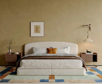 Modern Double Bed-ID:890219935