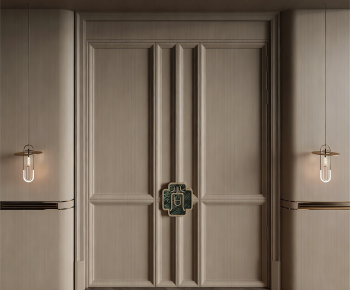 New Chinese Style Double Door-ID:156858927