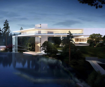 Modern Appearance Of Commercial Building-ID:834554912