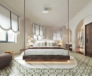 Wabi-sabi Style Bedroom-ID:268385896