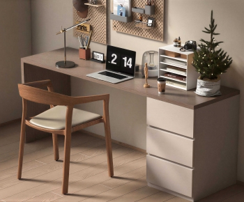Modern Computer Desk And Chair-ID:676289087