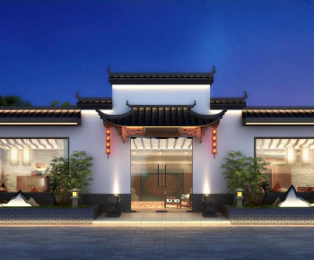 New Chinese Style Facade Element-ID:992633102