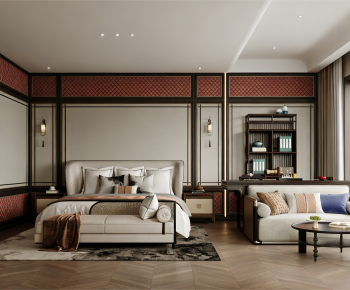New Chinese Style Bedroom-ID:323478943