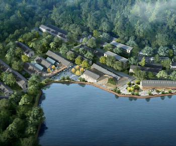 New Chinese Style Architectural Bird's-eye View Planning-ID:818054913
