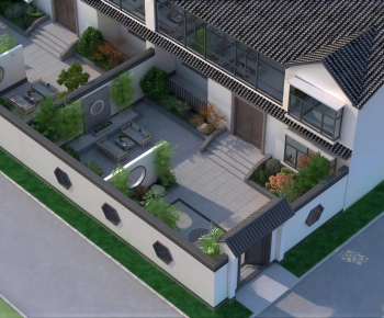 New Chinese Style Courtyard/landscape-ID:802984951