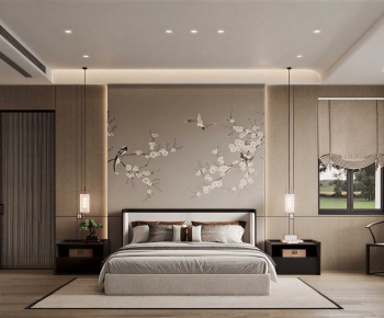 New Chinese Style Bedroom-ID:257245066