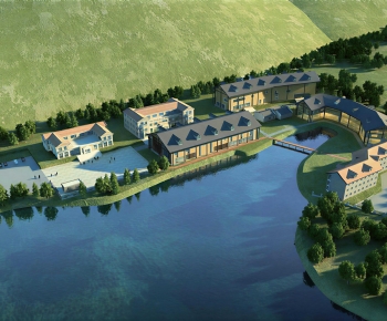 New Chinese Style Architectural Bird's-eye View Planning-ID:958525908