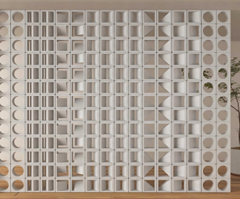 Modern Cement Brick Screen Partition-ID:629230981