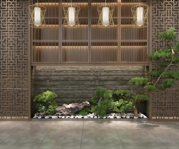 New Chinese Style Plant Landscaping-ID:429520619