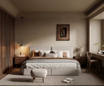 Wabi-sabi Style Bedroom-ID:578973057
