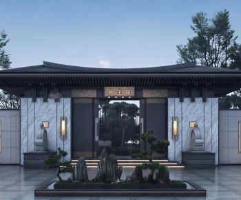 New Chinese Style Facade Element-ID:517687089