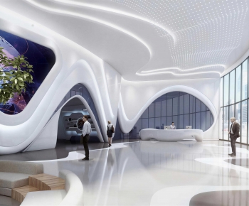 Modern Office Reception Desk-ID:818891051