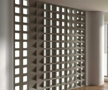Modern Cement Brick Screen Partition-ID:368711952